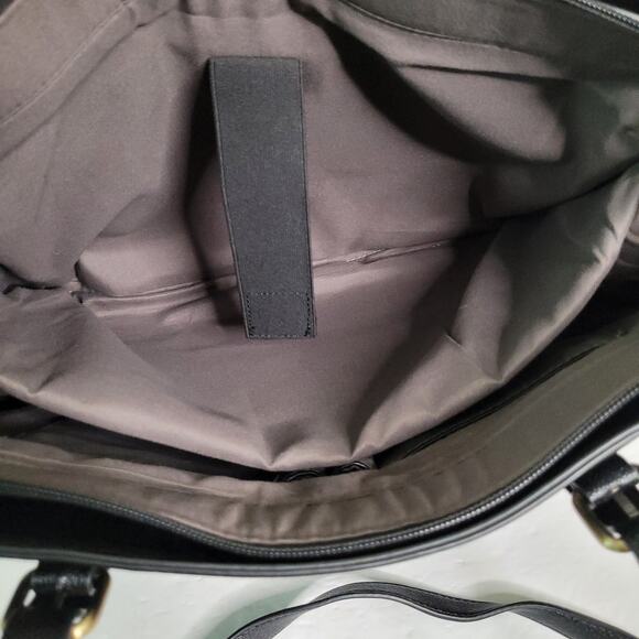 Ecosusi Versatile Vegan Black Leather Tote - Picture 9 of 10